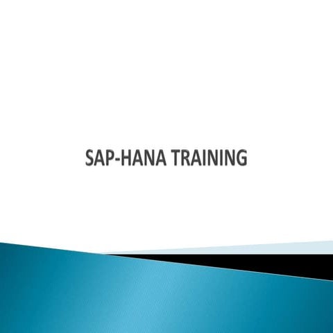Sap hana training in hyderabad