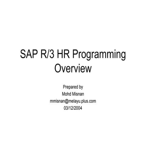 Sap hr-programming