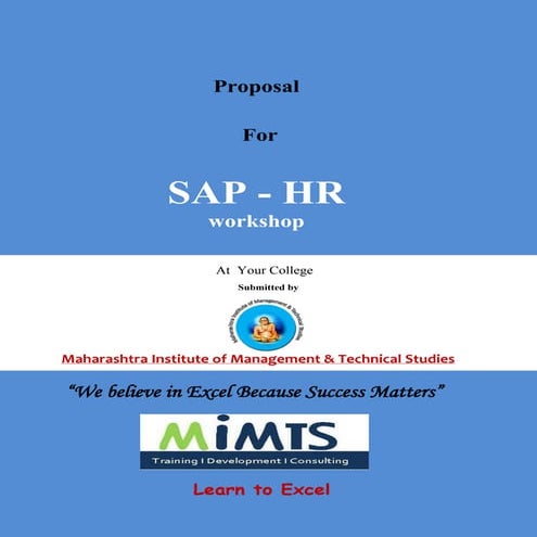 Sap hr workshop proposal