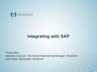 SAP Integration: Best Practices | MuleSoft