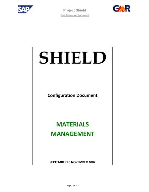 SAP MM Configuration - Real Project Documentation