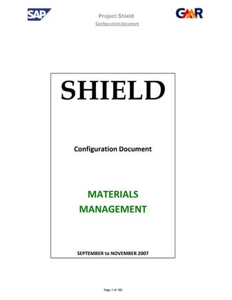 SAP MM Configuration - Real Project Documentation