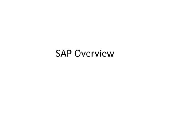 SAP ERP: Introduction | PPT