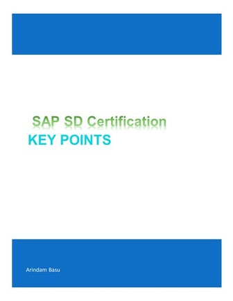 SAP SD Certification (C_TSCM62_66) Preparation Training Notes
