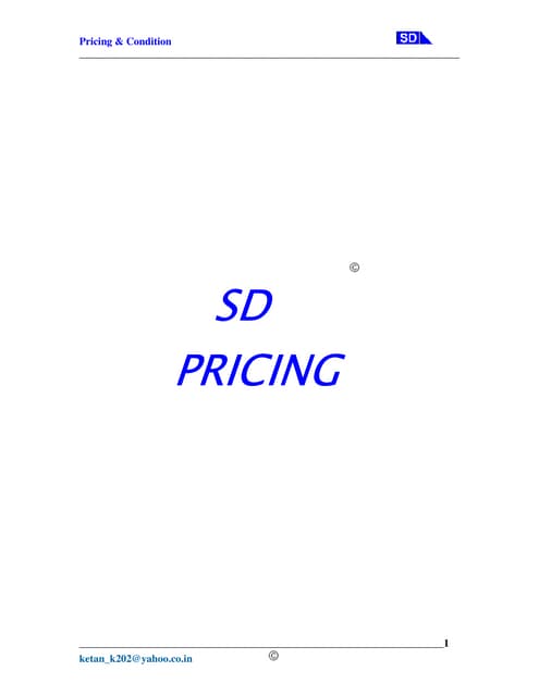 Sap sd-pricing-in-depth-configuration-guide