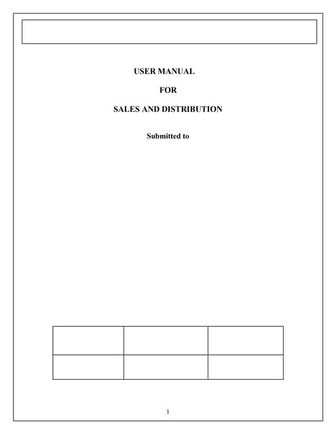 Sap sd-user-manual