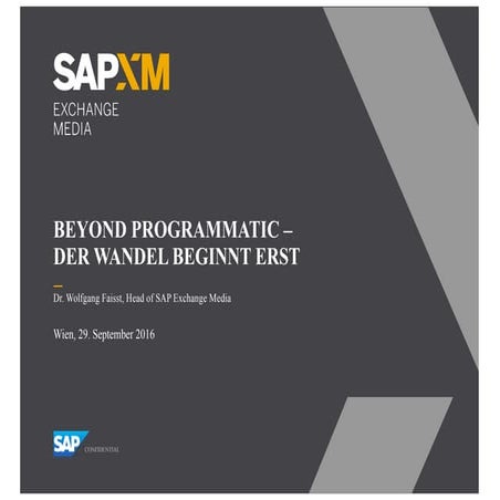 PCon 2016: Beyond Programmatic - Der Wandel beginnt erst (Dr. Wolfgang Faisst...