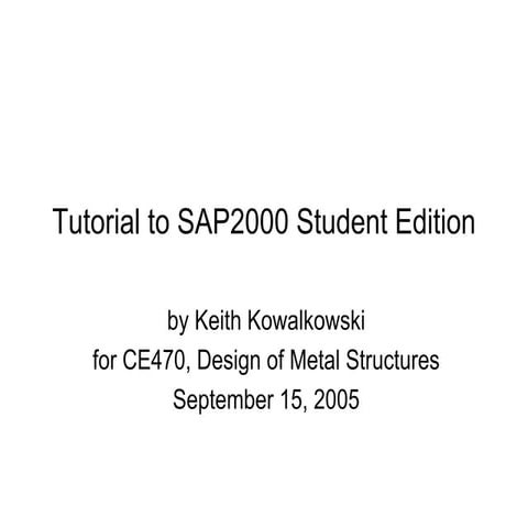 StaadPro Manual by yousuf dinar | PDF
