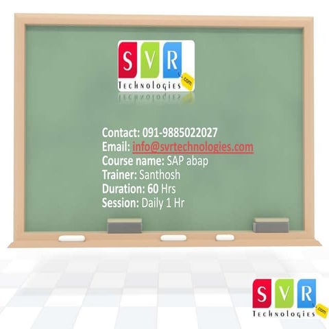SAP ABAP Online Training by SVR Experts