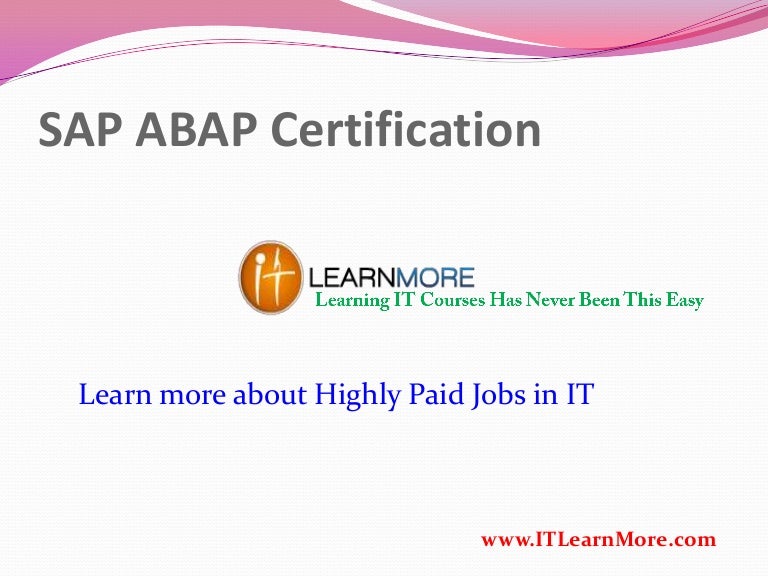 How to get sap abap certification