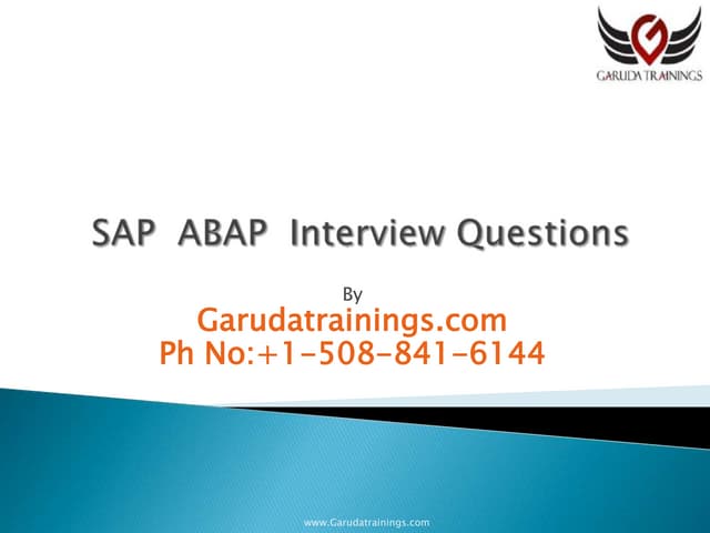 SAP ABAP Latest  Interview Questions 