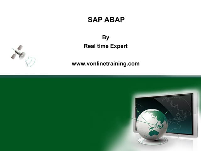 Sap abap ppt