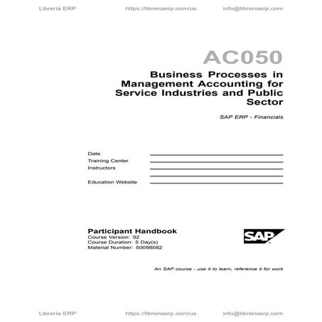 Business Processes in Management Accounting for Service Industries and Public...