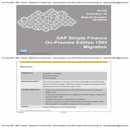 Sap ac100 col03 sf 1503 latest sample www erp_examscom