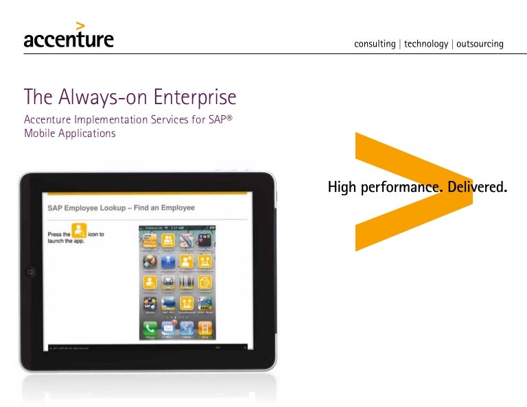 SAP Mobile Platform Accenture Mobility "The Always On Enterpris…