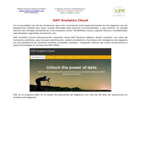 SAP Cloud Analytics - Processess