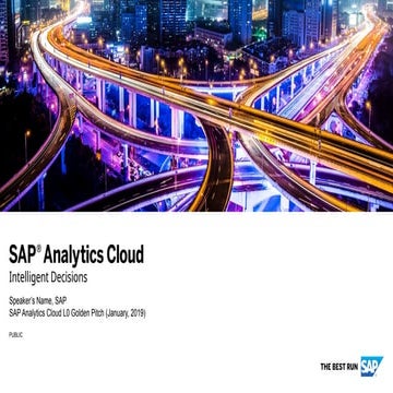 Sap Analytics Cloud L0 Golden Pitch 2019