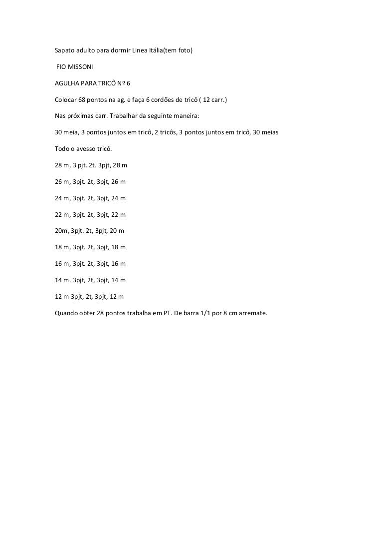 sapatinho de tricô para adulto