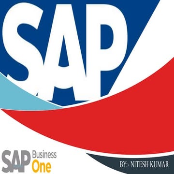 SAP BUSINESS ONE INTRODUCTION & FUNDAMENTAL
