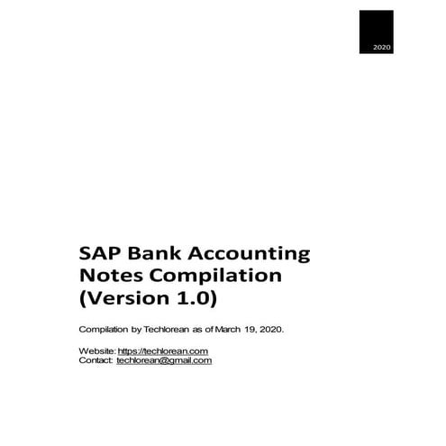 SAP Bank Accounting - EBS Compilation by Techlorean.pdf