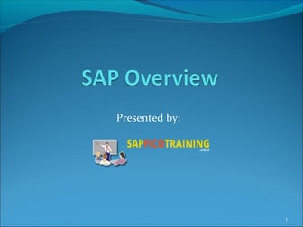 SAP Basics and Overview