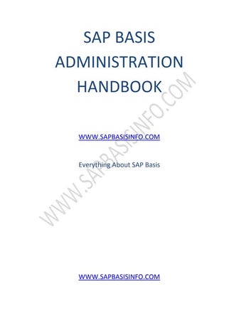 Sap basis administration handbook