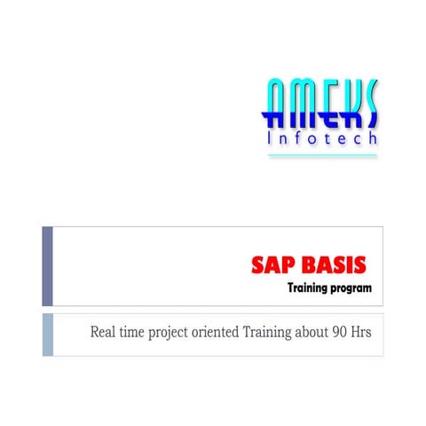 Sap Basis training Overview