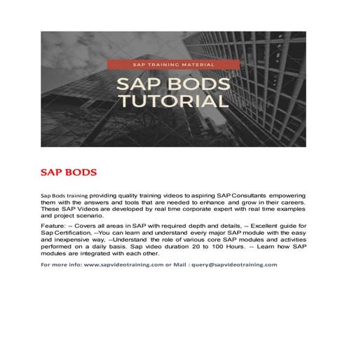 Sap Bods