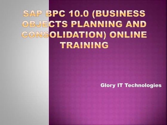 Sap bpc overview | PPT