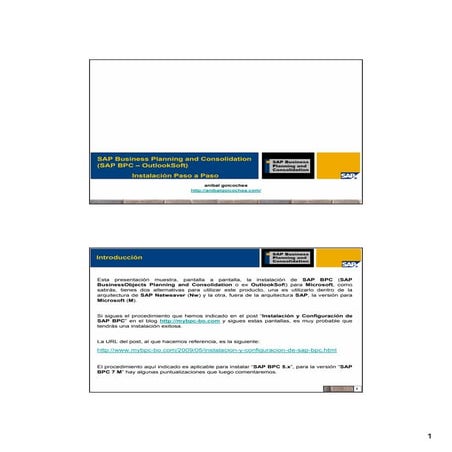 SAP BPC Instalacion - Paso a Paso