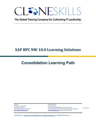 SAP BPC NW 10.0 Equity Based Consolidation Step by Step Guide