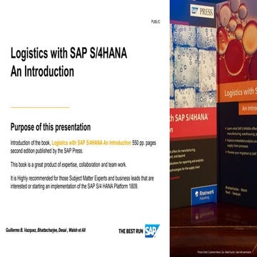 Logisitics with SAP S/4HANA An Introduction