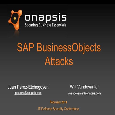 SAP Business Objects Attacks