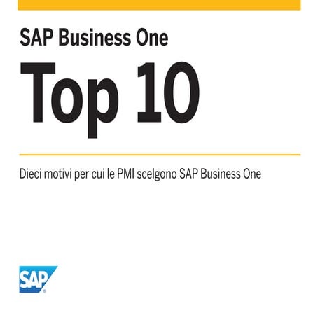 SB Italia: scopri i 10 motivi per scegliere la soluzione ERP SAP Business One