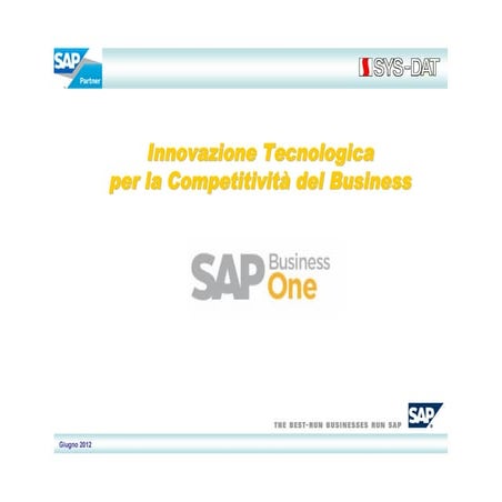 SYS-DAT SPA Innovazione tecnologica per la competitività del business! SYS-DA...