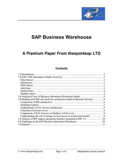 Sap bw lo extraction | PDF