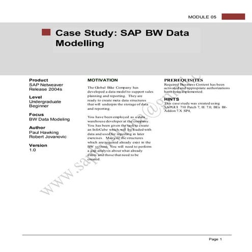 SAP BW  - Creation of BW Flows.doc