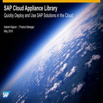 Instantly Deploy and Use SAP Solutions in The Cloud – within minutes