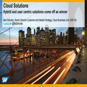 Keynote SAP Cloud @ Bitkom CeBIT2013 ENGLISH