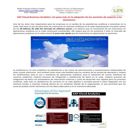 SAP Cloud Analytics - definiciones.