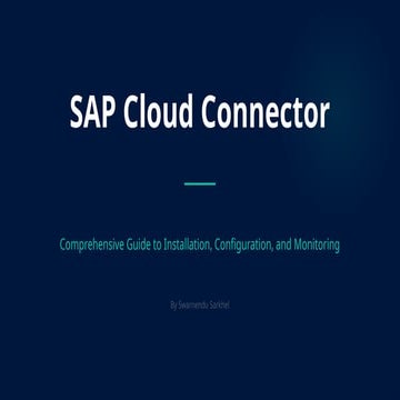 Comprehensive Guide to SAP Cloud Connector Installation, Configuration ...