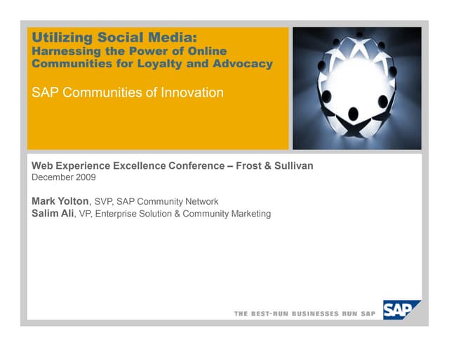 Sap CN Frost And Sullivan Web Experience Excellence Dec 2009 Final