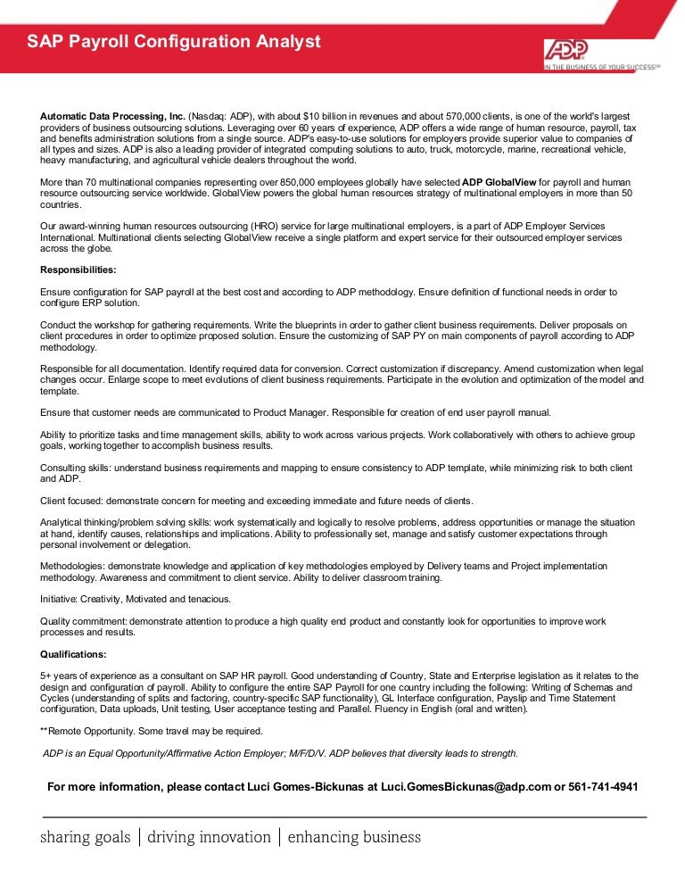 benefits analyst job description