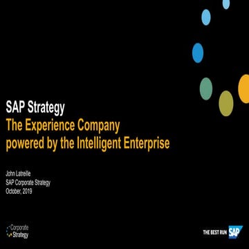 Sap corporate vision & strategy