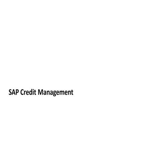 Sap credit management_overview