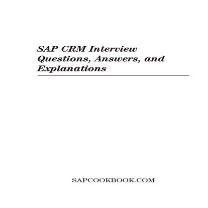 Sap crm questions_and_answers