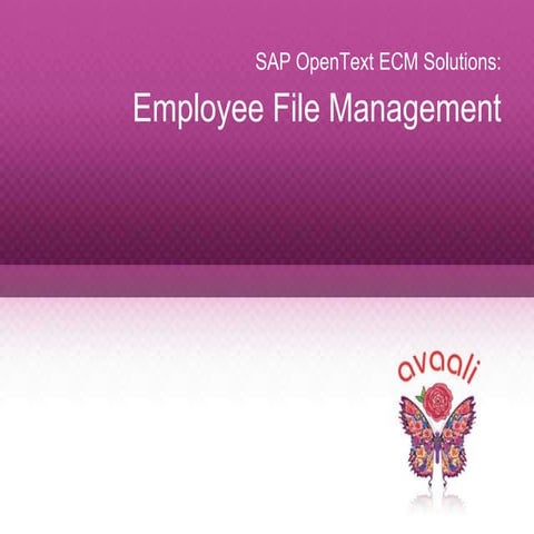 Avaali Solutions - Sap employee file management by open text