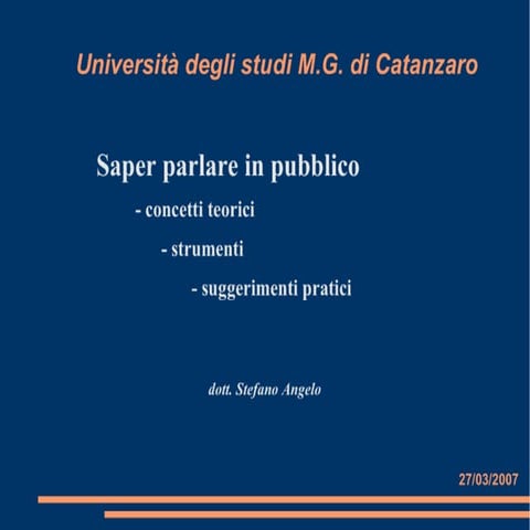 Saper parlare in pubblico