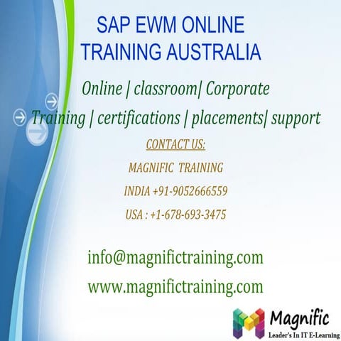 Sap ewm online training australia