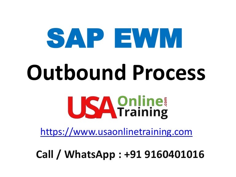 SAP EWM Outbound Process 2